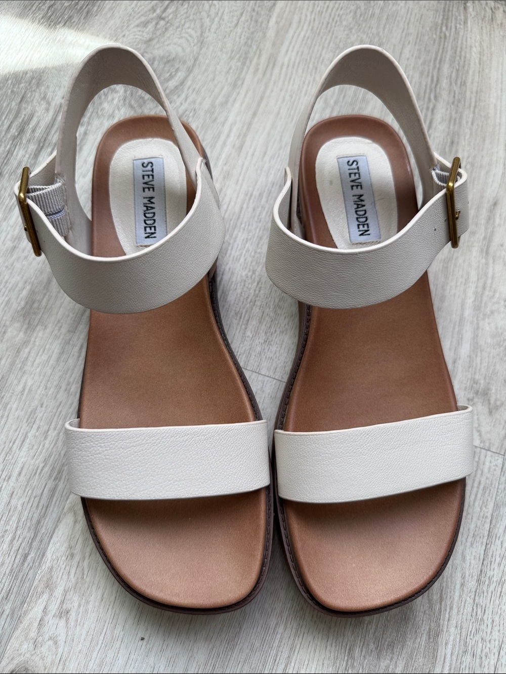 NWOT Steve Madden Platform Slingback Sandals - Picture 2 of 4